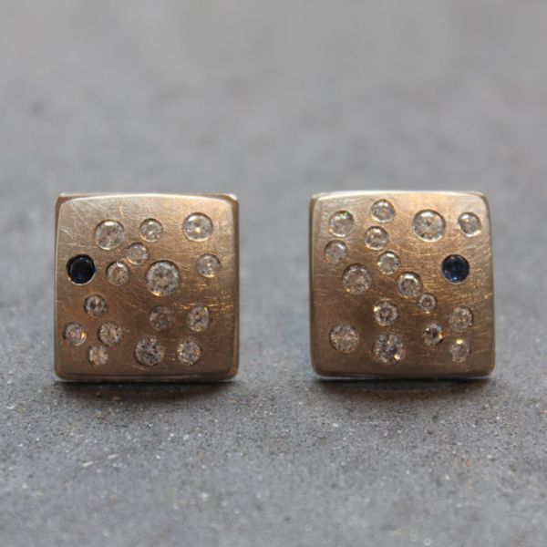 750Weissgold Brillanten Safire