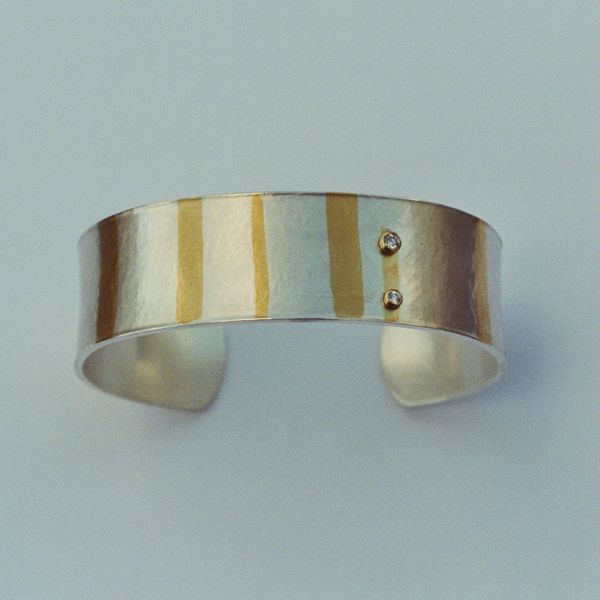 Armreif Silber Feingold Brillanten