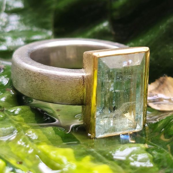 750Gold 925Silber Aquamarin 750Gold 925Silber Aquamarin